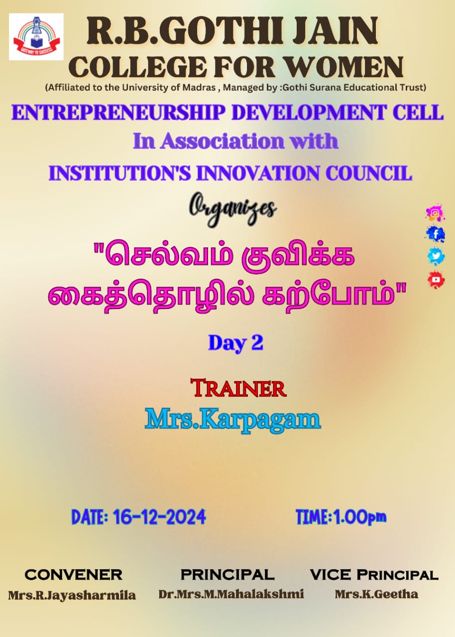 SELVAM KUVIKA KAI THOZLI KARPOM DAY-2 